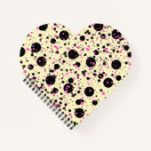 Pink & Black Polka Dot Glam Pattern Notizblock (Vorderseite)