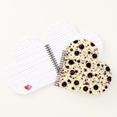 Pink & Black Polka Dot Glam Pattern Notizblock (Innenseite)