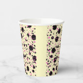 Pink & Black Polka Dot Glam Pattern Pappbecher (Links)
