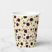Pink & Black Polka Dot Glam Pattern Pappbecher (Vorderseite)