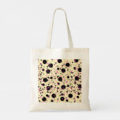Pink & Black Polka Dot Glam Pattern Tragetasche (Rückseite)