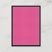 Pink Black Polka Dots Bat Mitzvah Empfang Card Begleitkarte (Rückseite)