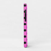 Pink & Black Polka Dots Dot Case-Mate iPhone Hülle (Hinten/Links)