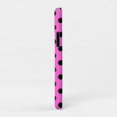 Pink & Black Polka Dots Dot Case-Mate iPhone Hülle (Hinten/Rechts)