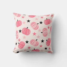 Pink & Black Pumpkin mit Stars Halloween & Autumn Kissen