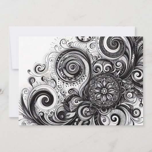 Pink & Black Quinceñera Girl Einladung (Rückseite)