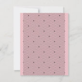 Pink black retro bow bridal shower einladung (Rückseite)