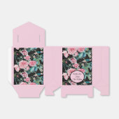 Pink Black Rose Blumenstrauß Hochzeitskuchen Geschenkschachtel (Ungefaltet)