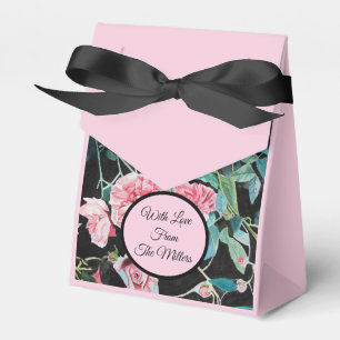 Pink Black Rose Blumenstrauß Hochzeitskuchen Geschenkschachtel