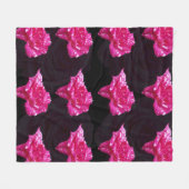 Pink Black Rose Candy Pattern, Fleecedecke (Vorderseite (Horizontal))