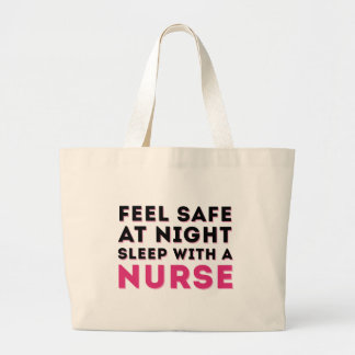 Pink Black Sassy Nurse Spaß Jumbo Stoffbeutel