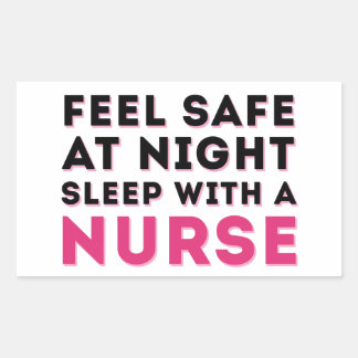 Pink Black Sassy Nurse Spaß Rechteckiger Aufkleber