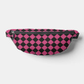 Pink Black Schachbrett Diamond Pattern Bauchtasche (Ablage )