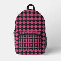 Pink Black Schachbrett Diamond Pattern