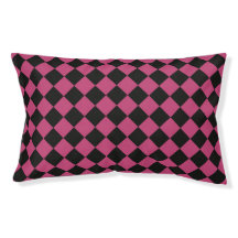 Pink Black Schachbrett Diamond Pattern