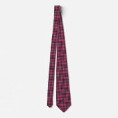 Pink Black Schachbrett Diamond Pattern Krawatte (Rückseite)