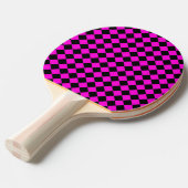 Pink Black Schachbrett Diamond Pattern Tischtennis Schläger (Vorderseite)