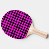 Pink Black Schachbrett Diamond Pattern Tischtennis Schläger (Seitenansicht)