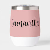 Pink Black Script Monogram Junggeselinnen-Abschied (Vorderseite)