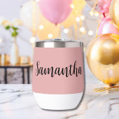 Pink Black Script Monogram Junggeselinnen-Abschied