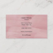 Pink Black Script Photo Lashes Business Card Visitenkarte (Rückseite)