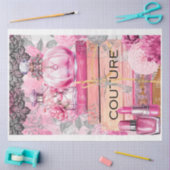 Pink & Black Shabby Glam Couture Decodipage Paper Seidenpapier (Basteln)