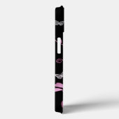 Pink Black Silver Butterfly Floral iPad Air Hüllen (Rückseite / Rechts)