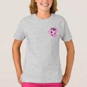 Pink Black Soccer Ball Custom Front Back Design T-Shirt (Vorderseite)