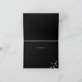 Pink & Black Sparkle Danke Karte (Innenseite)