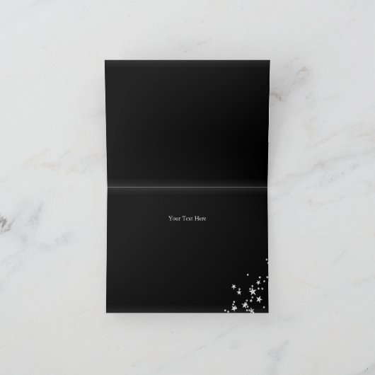 Pink & Black Sparkle Danke Karte (Innenseite)