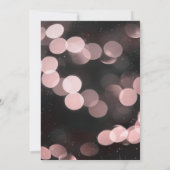 Pink Black Sparkle Lights Mystical Night Sweet 16 Einladung (Rückseite)