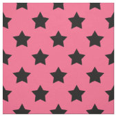 Pink Black Stars Muster dekorative Textil Stoff (Muster)