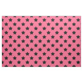 Pink Black Stars Muster dekorative Textil Stoff (Fat Quarter (45,7 x 55,9 cm))