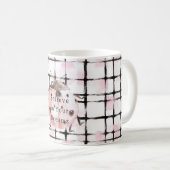 Pink Black Stripes Ladybug Kaffeetasse (VorderseiteRechts)
