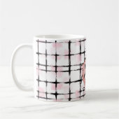 Pink Black Stripes Ladybug Kaffeetasse (Links)