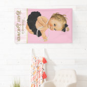 Pink Black Tutu Pearl Girl Babydusche Banner (Insitu)