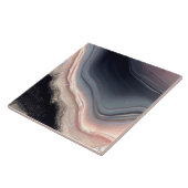 Pink Black und Cream Geode Style Keramik Tile. Fliese (Seite)