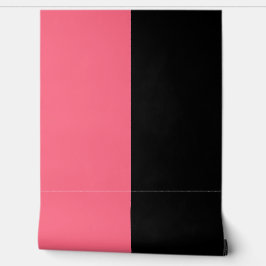 Pink Black Vertical Big Stripes Muster Tapete