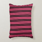 Pink Black Vertical Stripes Design Dekokissen (Vorderseite(Vertikal))