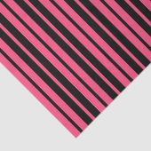 Pink Black Vertical Stripes Design Seidenpapier (Detail)