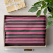Pink Black Vertical Stripes Design Seidenpapier (Geschenk)