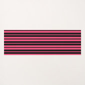 Pink Black Vertical Stripes Design Yogamatte (Rückseite (Horizontal))