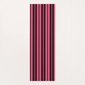 Pink Black Vertical Stripes Design Yogamatte (Rückseite)