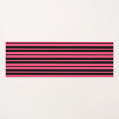 Pink Black Vertical Stripes Design Yogamatte (Vorderseite (Horizontal))