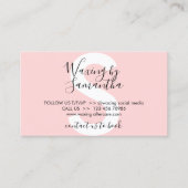 Pink Black Waxing Nachsorge zwölf Ratschläge Visitenkarte (Vorderseite)