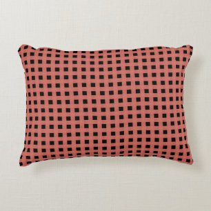 Pink Black Weave Pattern Dekokissen