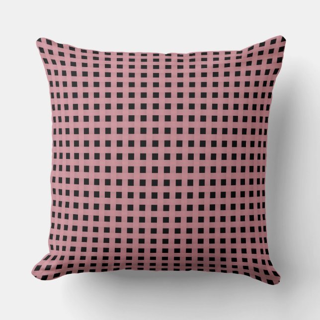 Pink Black Weave Pattern Kissen (Vorderseite)