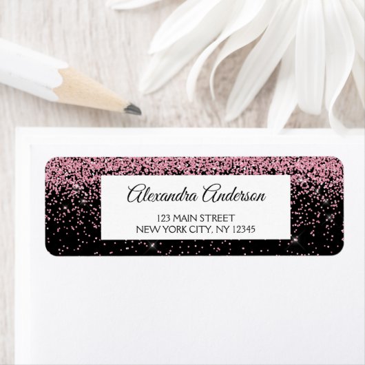 Pink Black Wedding Glitzer und Sparkle (Insitu)