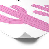 Pink & Black Western Cowgirl "First Rodeo" Birthda Poster (Ecke)