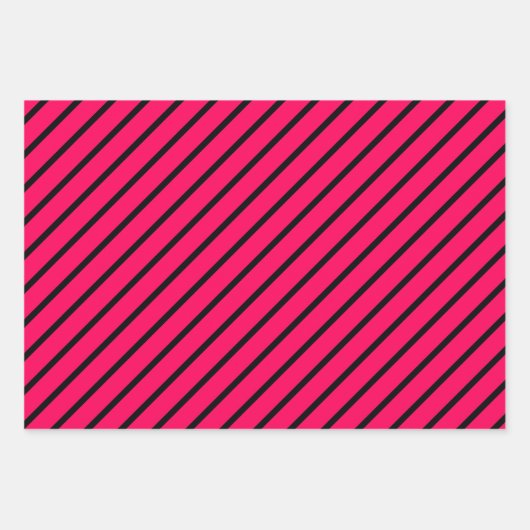 Pink, Black & White  Geschenkpapier Set (Vorderseite 3)